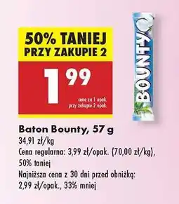 Biedronka Baton Bounty, 57 g oferta