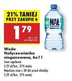 Biedronka Woda Nałęczowianka niegazowana, 6x1 l oferta