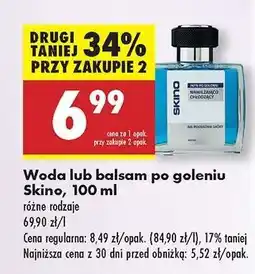Biedronka Woda lub balsam po goleniu Skino, 100 ml oferta