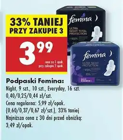 Biedronka Podpaski Femina oferta
