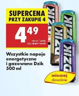 Biedronka Wszystkie napoje energetyczne i gazowane Dzik 500 ml oferta
