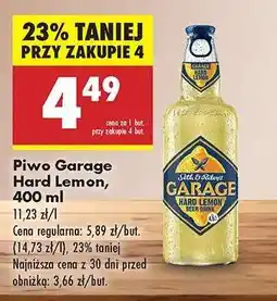 Biedronka Piwo Garage Hard Lemon 400 ml oferta