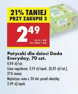 Biedronka Patyczki dla dzieci Dada Everyday 70 szt oferta