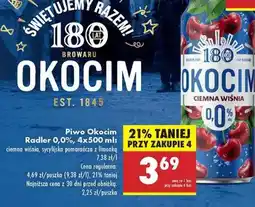 Biedronka Piwo Okocim Radler 0,0%, 4x500 ml oferta