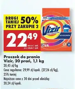Biedronka Vizir, 20 prań, 1,1 kg oferta