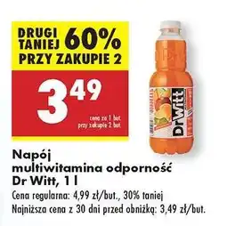 Biedronka Napój multiwitamina odporność Dr Witt, 1 l oferta