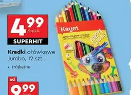 Biedronka Kredki ołówkowe Jumbo, 12 szt oferta