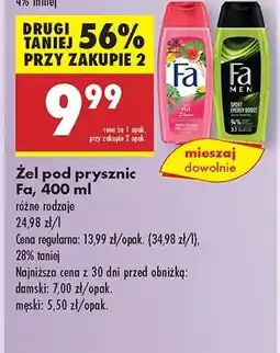 Biedronka Żel pod prysznic Fa 400 ml oferta