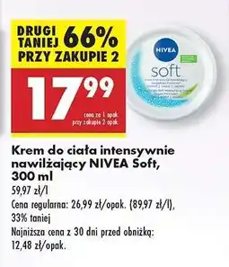 Biedronka Krem do ciała intensywnie nawilżający NIVEA Soft 300 ml oferta