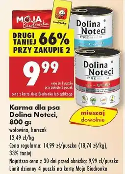 Biedronka Karma dla psa Dolina Noteci, 800 g oferta