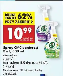 Biedronka Spray Cif Cleanboost 3w1, 500 ml oferta