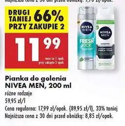 Biedronka Pianka do golenia NIVEA MEN, 200 ml oferta