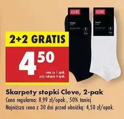 Biedronka Skarpety stopki Cleve, 2-pak oferta