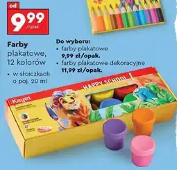 Biedronka Farby plakatowe 12 kolorów oferta