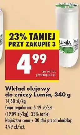 Biedronka Wkład olejowy do zniczy Lumia , 340 g oferta