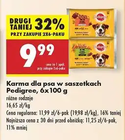 Biedronka Karma dla psa w saszetkach Pedigree, 6x100 g oferta