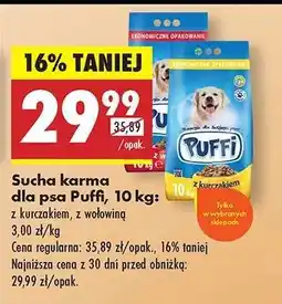 Biedronka Sucha karma dla psa Puffi, 10 kg oferta