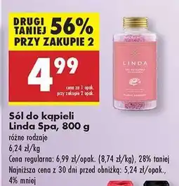 Biedronka Sól do kąpieli Linda Spa, 800 g oferta