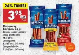 Biedronka KABANOSY BERLINKI 85 G oferta