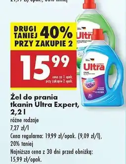 Biedronka Żel do prania tkanin Ultra Expert, 2,2 l oferta