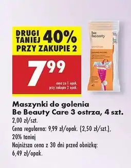 Biedronka Maszynki do golenia Be Beauty Care 3 ostrza, 4 szt oferta