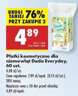 Biedronka Płatki kosmetyczne dla niemowląt Dada Everyday 60 szt oferta