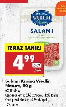 Biedronka Salami Kraina Wędlin Nature, 80 g oferta