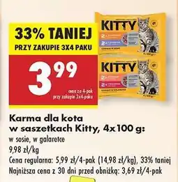 Biedronka Karma dla kota w saszetkach Kitty, 4x100 g oferta