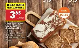 Biedronka Chleb żytni 100 % bez dodatku drożdży 450 g oferta