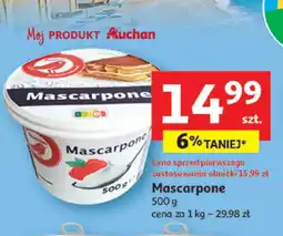 Auchan Ser mascarpone 500g Auchan oferta