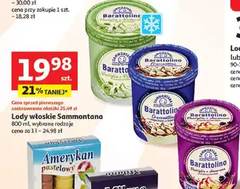 Auchan Lody włoskie Sammontana Barattolino oferta