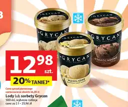 Auchan Lody i sorbety Grycan oferta