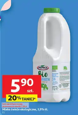 Auchan Mleko świeże ekologiczne 3,9% Piątnica oferta