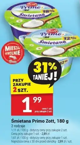 Twój Market Śmietana Primo Zott oferta