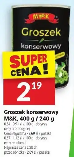 Twój Market Groszek konserwowy M&K oferta