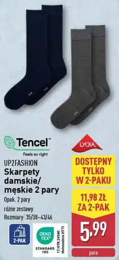 ALDI Skarpety damskie/ męskie 2 pary oferta