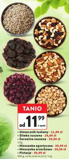 Intermarche Słonecznik łuskany/Śliwka suszona/Żurawina suszona/Mieszanka egzotyczna/Mieszanka orzechowa/Pistacja oferta