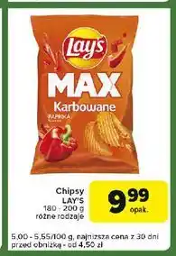 Carrefour Express Chipsy paprykowe Lay's Max Karbowane oferta