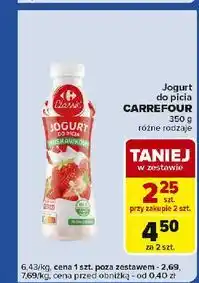 Carrefour Express Jogurt truskawkowy Carrefour Classic oferta