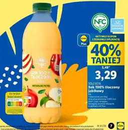 Lidl Sok jabłkowy 100 % Solevita oferta
