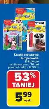 Carrefour Kredki ołówkowe okrągłe + temperówka Colorino Kids oferta