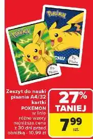 Carrefour Zeszyt do nauki pisania a4/32 k pokemon oferta