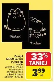 Carrefour Zeszyt pusheen gold linia oferta