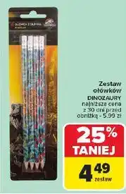 Carrefour Ołówki z gumką dinozaury oferta