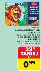 Carrefour Zeszyt papierów kolorowych a4 8 kartek Rexus oferta