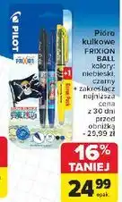 Carrefour Pióro kulkowe czarne + wkład zakreślacz wymazywalny Pilot Frixion oferta