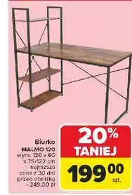 Carrefour Biurko malmo 120 x 60 cm oferta