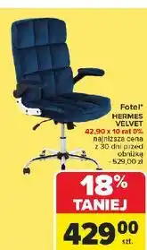 Carrefour Fotel hermes velvet oferta