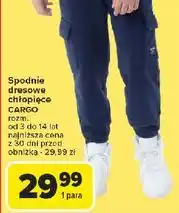 Carrefour Spodnie dresowe chłopięce cargo oferta