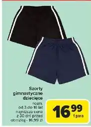 Carrefour Szorty gimnastyczne dziecięce oferta